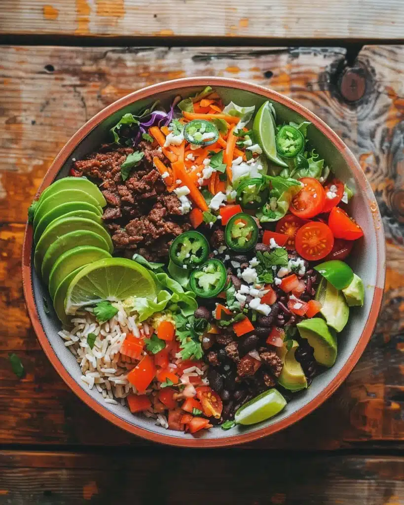 Taco Bowls Recipe: Easy Win for Tired Weeknight Cooks 1 Taco bowls ingredients arranged flat lay style