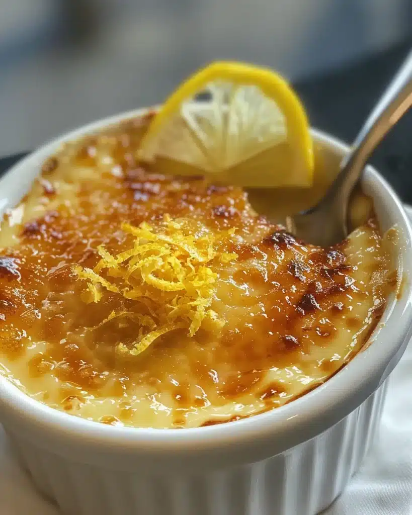 Lemon Crème Brûlée: The Ultimate Tangy Dessert with a Perfect Sugar Crack 3 lemon crème brûlée plated with mint and berries
