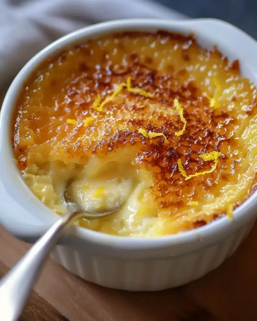 Lemon Crème Brûlée: The Ultimate Tangy Dessert with a Perfect Sugar Crack 1 lemon crème brûlée custard in ramekins ready to bake