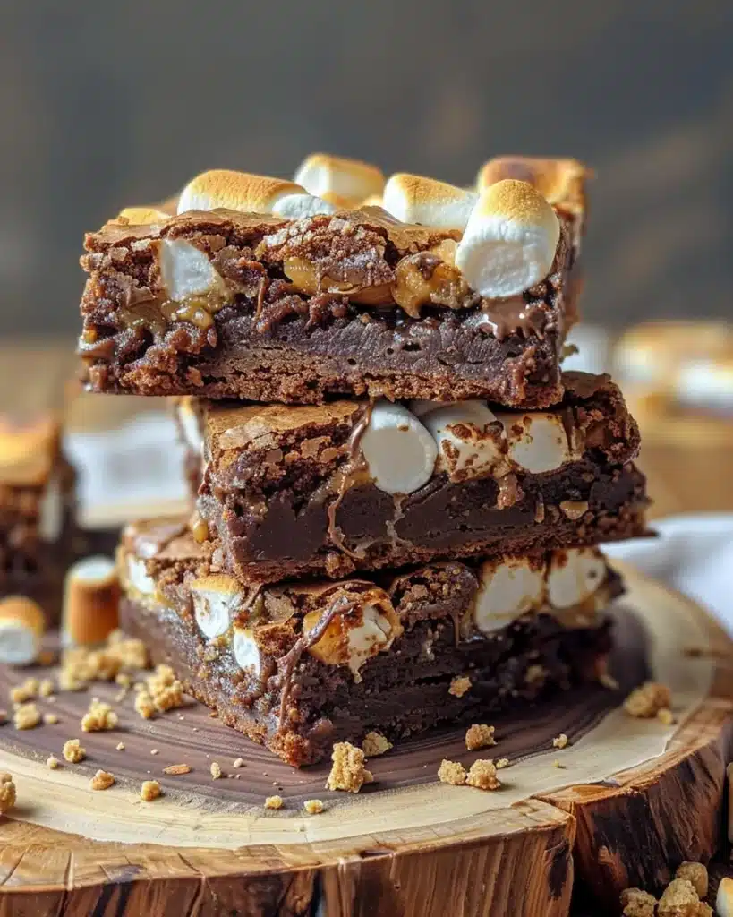 S’mores Brownies: The Ultimate Irresistible Campfire Treat 4 Toasted marshmallows on brownies under broiler