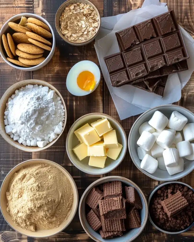 S’mores Brownies: The Ultimate Irresistible Campfire Treat 3 Ingredients for making homemade S’mores Brownies