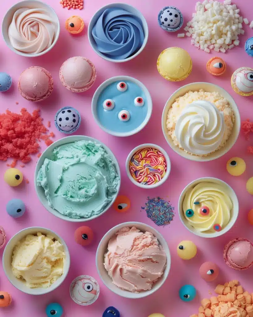 Labubu Ice Cream Cake : Ultimate 2025 Flavor And Fun 4 Labubu Ice Cream Cake ingredients flat lay
