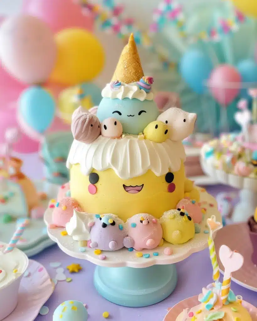 Labubu Ice Cream Cake : Ultimate 2025 Flavor And Fun 1 Layering sponge and strawberry ice cream