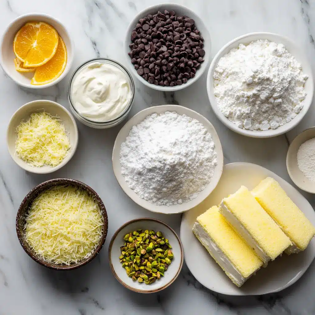Cannoli Cake Recipe: Stunning & Ultimate Italian Dessert You’ll Love 3 Cannoli cake recipe ingredients on a counter