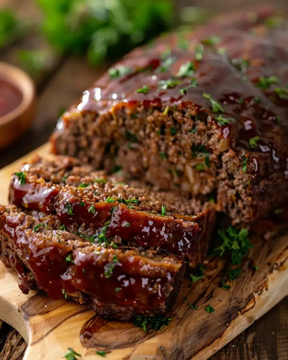 Ground Beef Meatloaf: Juicy, Spectacular Dinner That Warms Every Heart 2 juicy ground beef meatloaf sliced on table