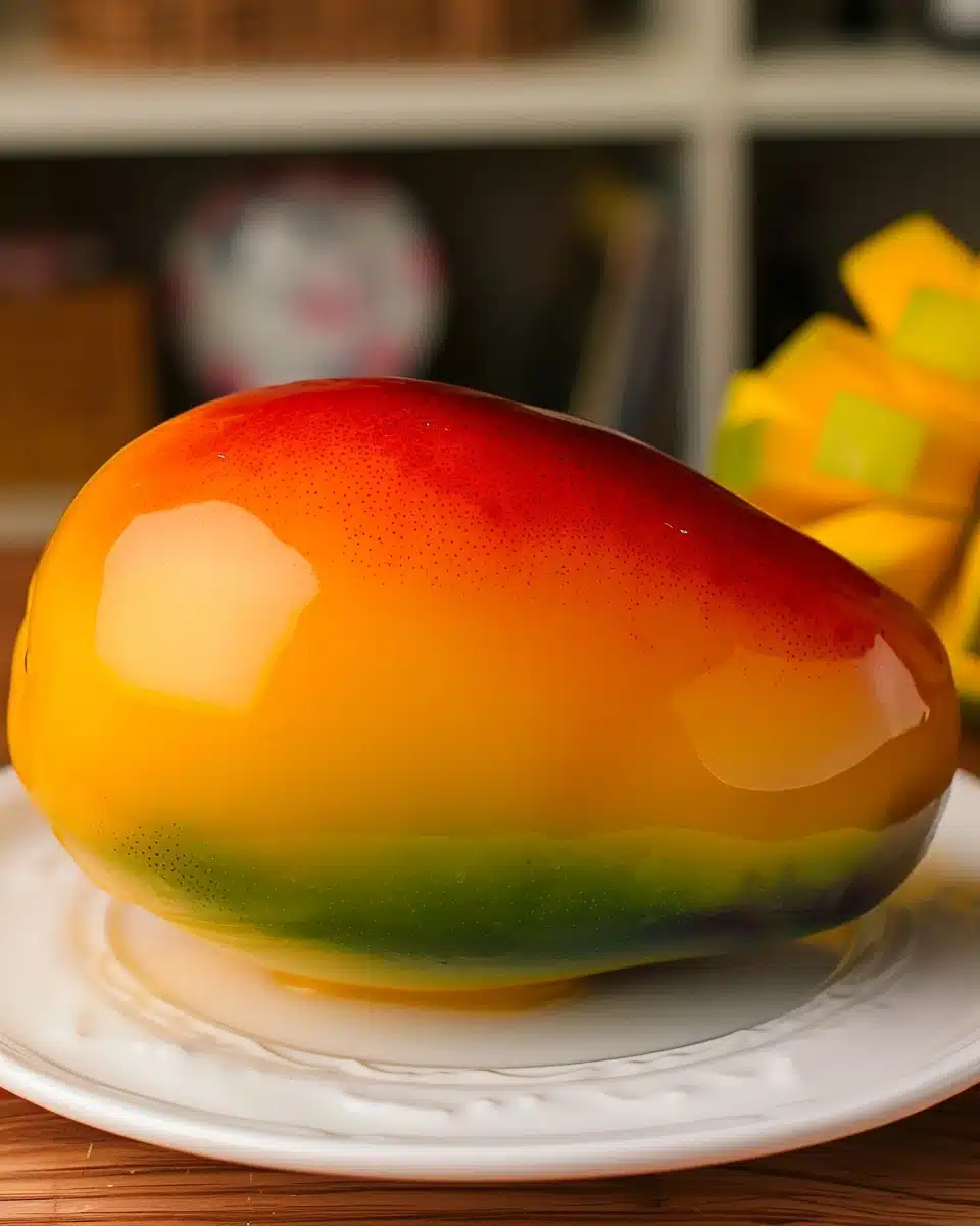 Easy Mango Mousse Cake Without Gelatin: A Refreshing Treat 2 Mango Mousse Cake without gelatin topped with mango slices