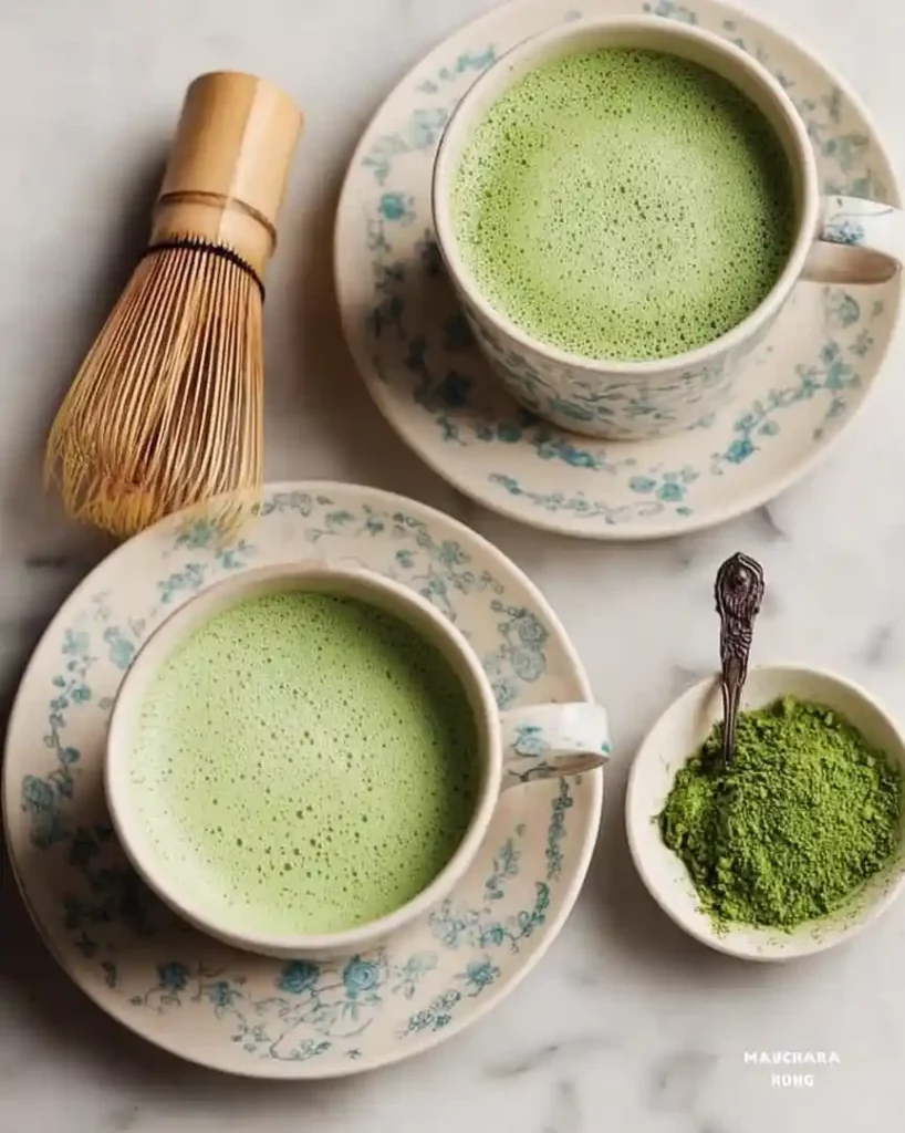 Matcha Latte Recipe: A Powerful Sip of Calm, Focus, and Flavor 1 Whisking matcha powder with hot water