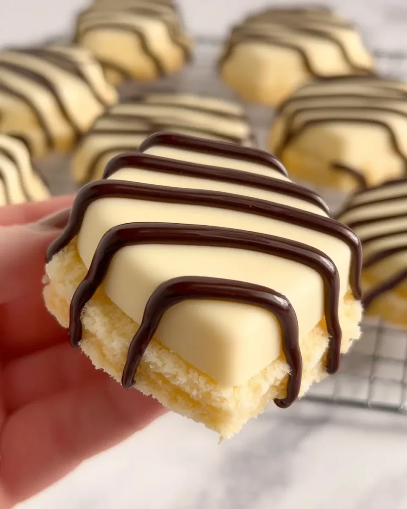 Zebra Cakes on party tray with candles