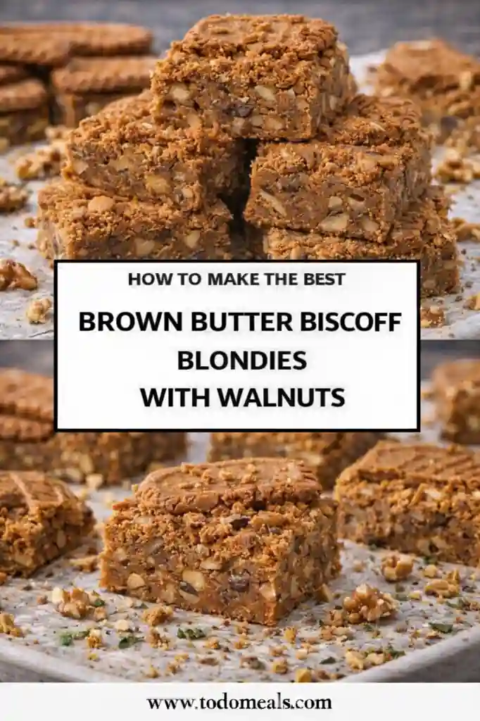 Brown Butter Biscoff Blondies with Walnuts 1 brown butter biscoff blondies walnuts
