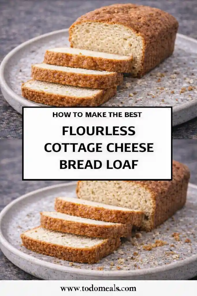 Flourless Cottage Cheese Bread Loaf 1 flourless cottage cheese bread loaf