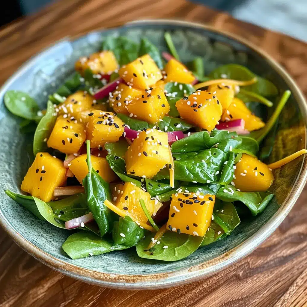 Sweet & Crunchy Mango Spinach Salad Recipe 1 Sweet & Crunchy Mango Spinach Salad Recipe