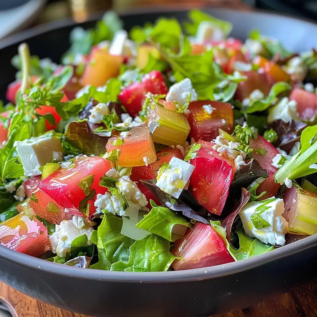 Summer Rhubarb Salad with Goat Cheese 1 Summer Rhubarb Salad with Goat Cheese