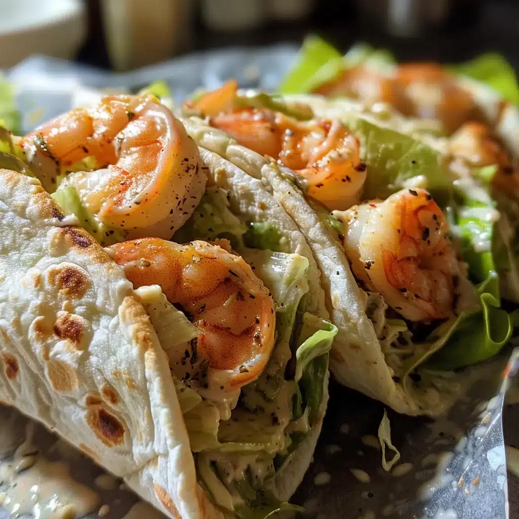 Zesty Shrimp Caesar Wraps with Crisp Greens 1 Zesty Shrimp Caesar Wraps with Crisp Greens