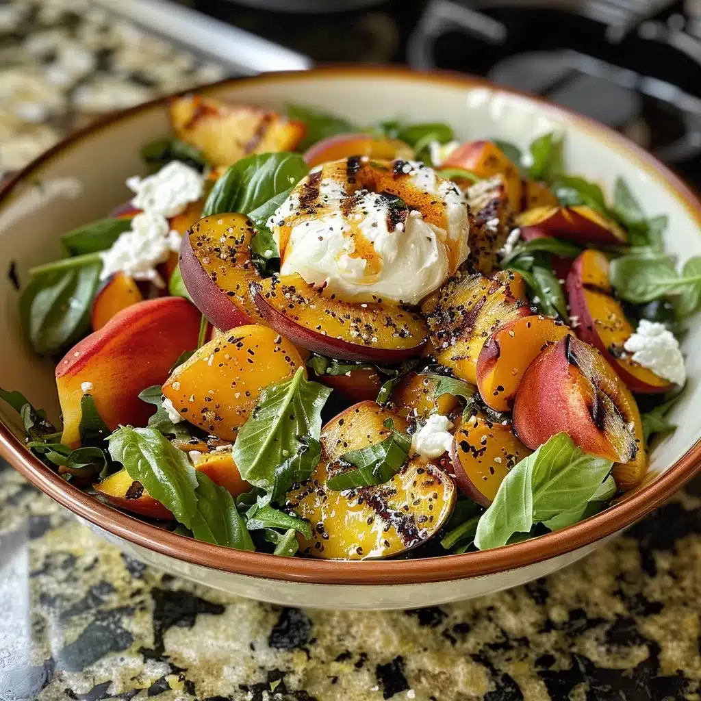 Grilled Peach Burrata Salad with Fresh Herbs 1 Grilled Peach Burrata Salad with Fresh Herbs