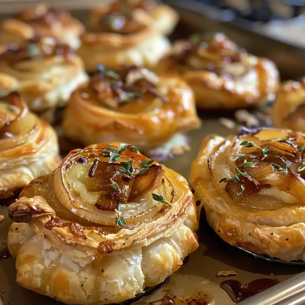 Caramelized Onion and Brie Puff Pastry Bites 1 Caramelized Onion and Brie Puff Pastry Bites
