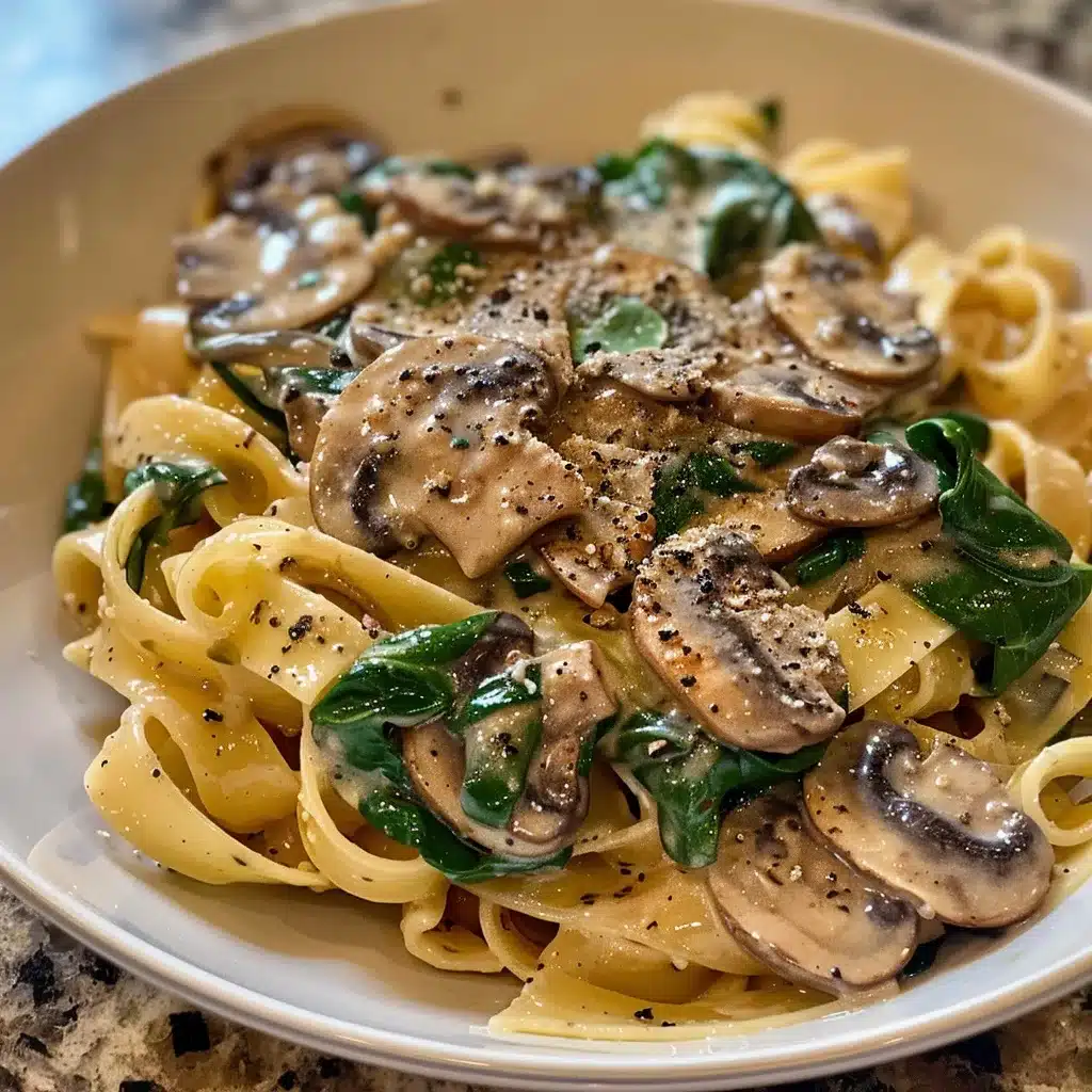 Creamy Mushroom Spinach Pasta 1 Creamy Mushroom Spinach Pasta
