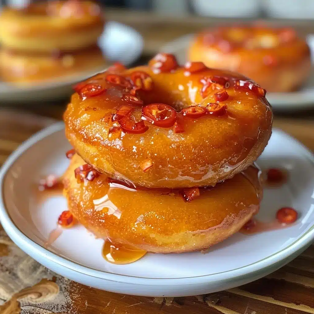 Juicy mouthwatering delicious: Spicy Honey Sriracha Cornbread Donuts