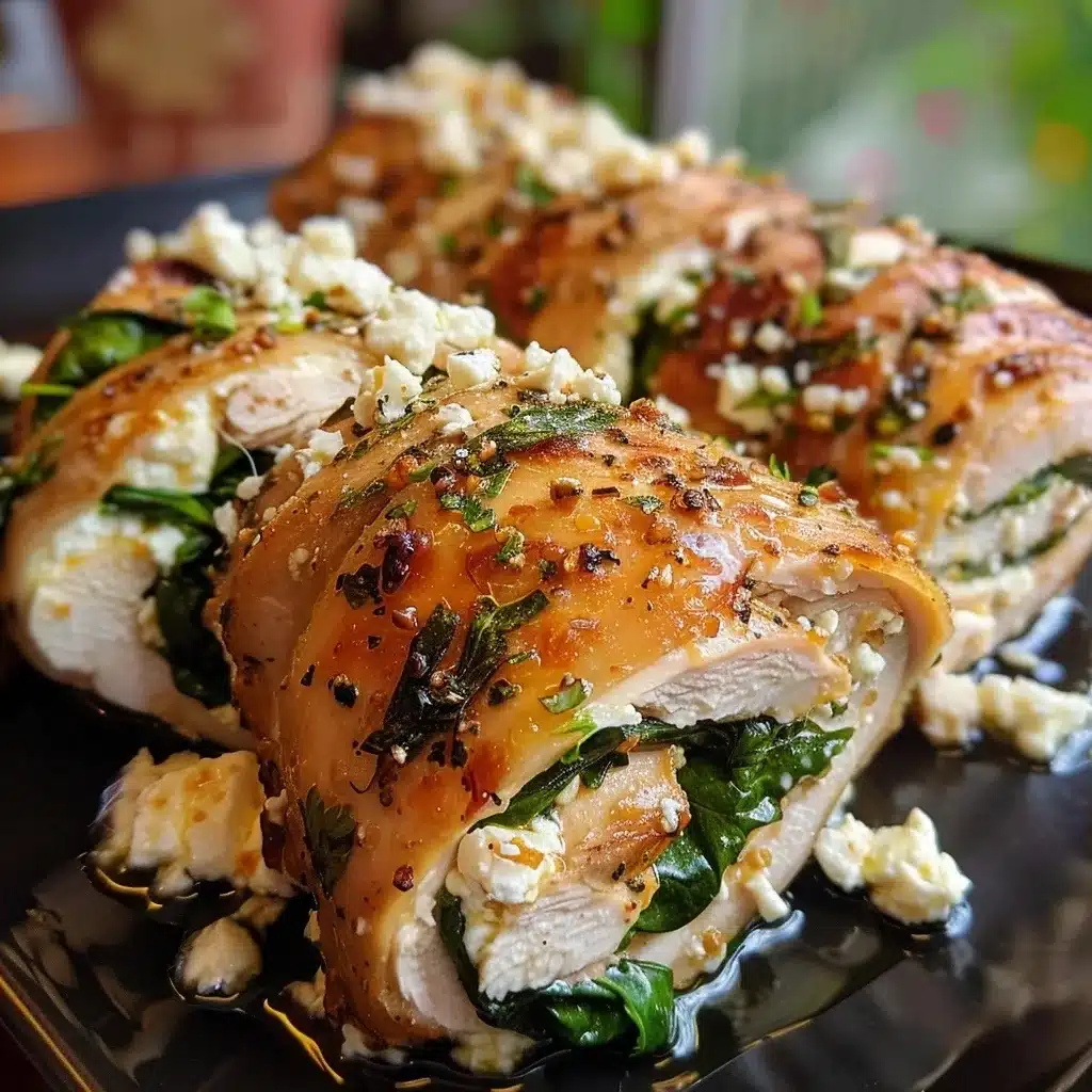 Juicy Rolled Chicken Feta Spinach Recipe for Dinner