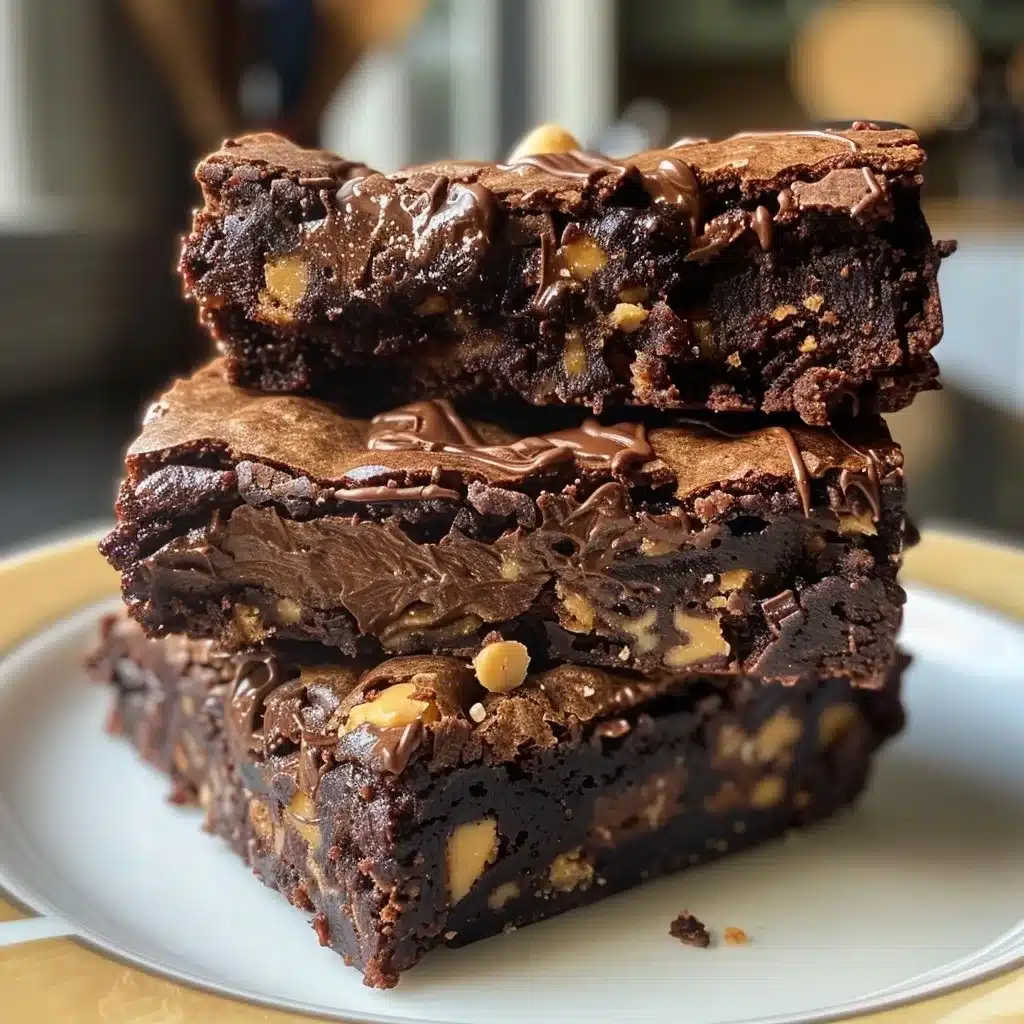 Fudgy Chocolate Peanut Butter Brownies Recipe