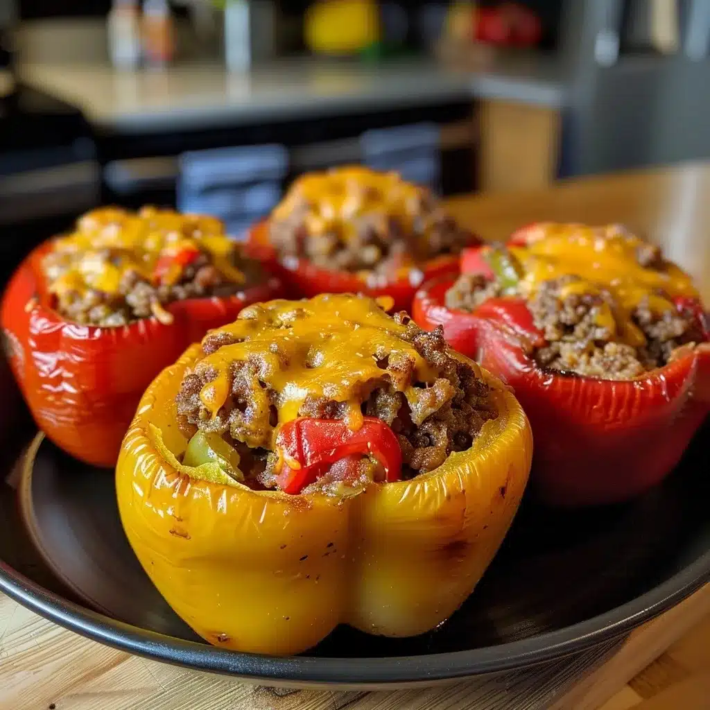 Easy Stuffed Bell Peppers with Ground Beef for Easy Fall Meal Prep