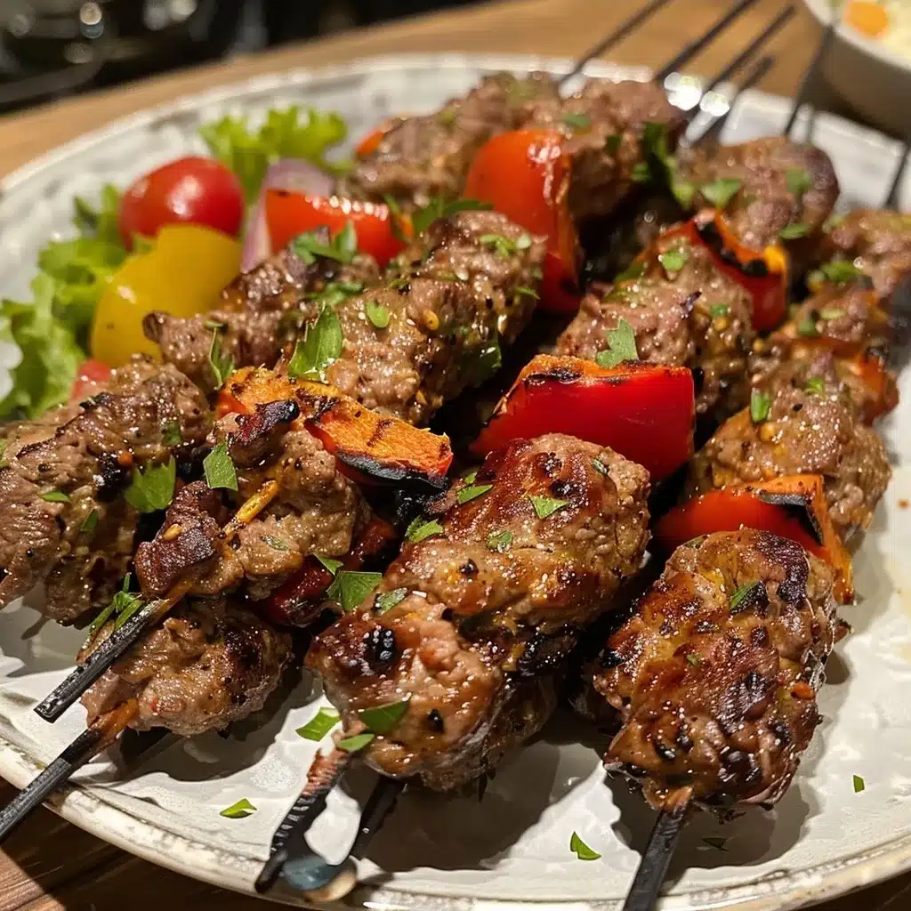 Ground Beef Kebab Skewers for Quick Fall Dinner Gatherings