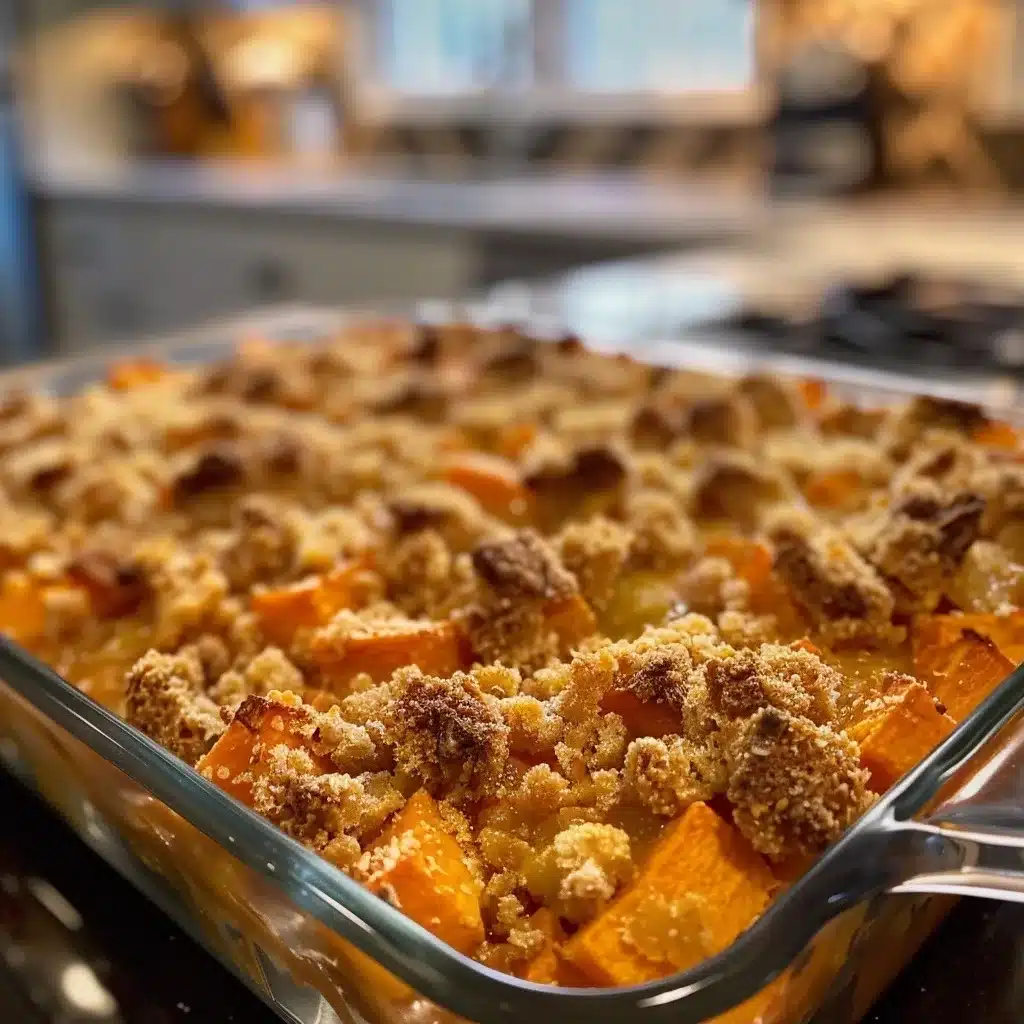 Sweet Potato Casserole Recipe with Crunchy Pecan Topping