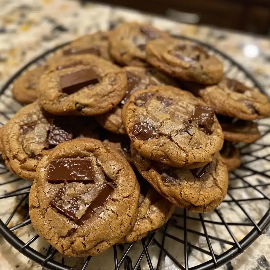 Soft and Chewy Espresso Chocolate Chunk Cookies with Crisp Edges