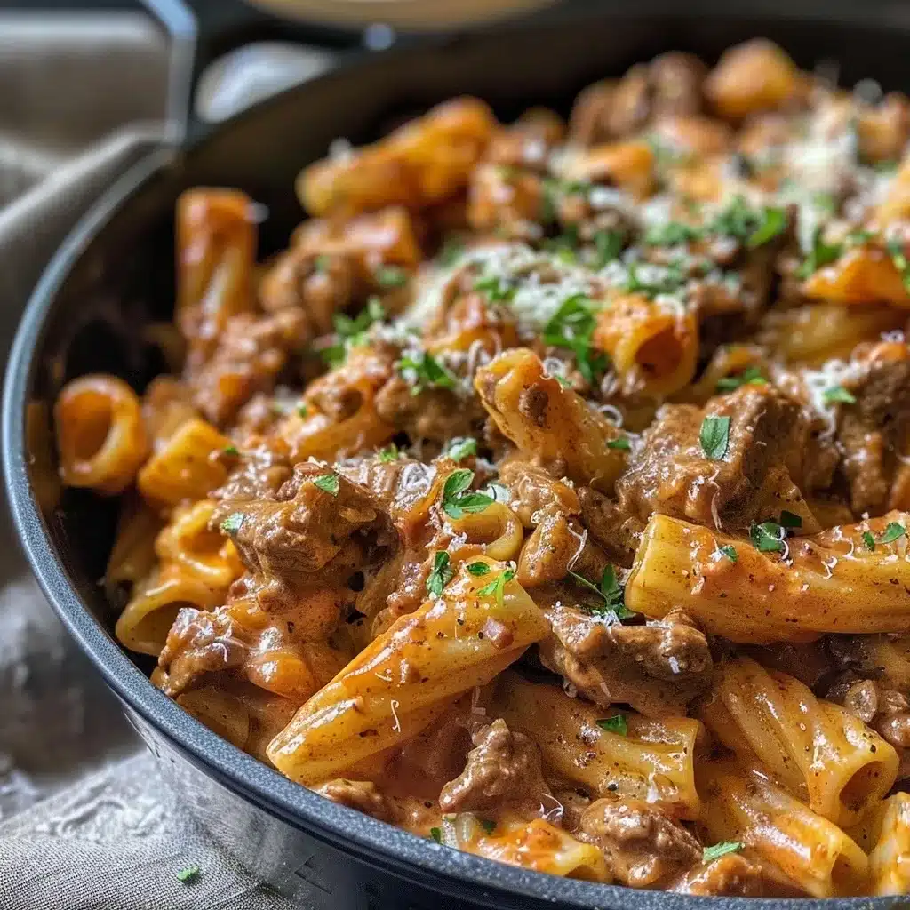One Pot Creamy Beef Pasta Recipe 1 One Pot Creamy Beef Pasta Recipe