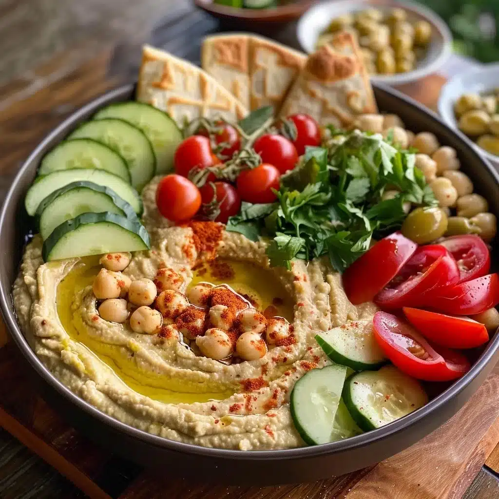Homemade Hummus Platter Easy Healthy Party Appetizer