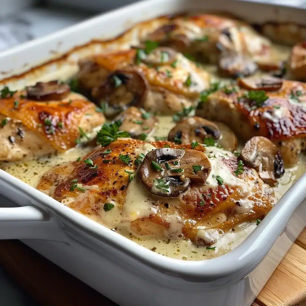 Creamy Mushroom Chicken Bake For Easy Weeknight Dinners