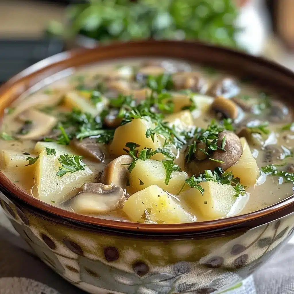 Russian Potato and Mushroom Soup Recipe
