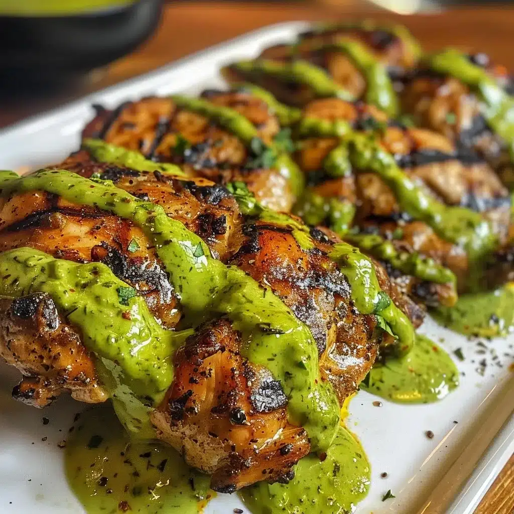 Peruvian Grilled Chicken with Creamy Green Sauce