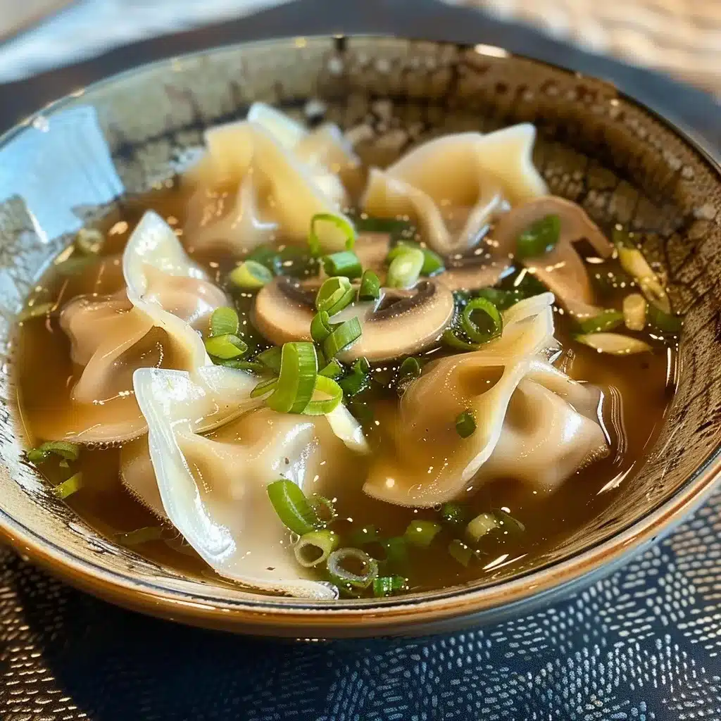 Potsticker Soup with Mushrooms for a Comforting Meal